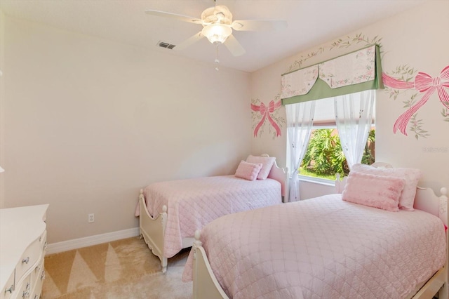 4216 Fawn Meadows Cir, Clermont, FL 34711 - bedroom featuring light carpet and ceiling fan
