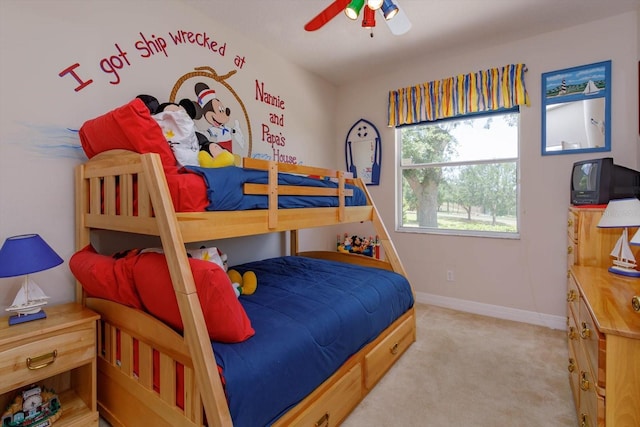 4216 Fawn Meadows Cir, Clermont, FL 34711 - carpeted bedroom featuring baseboards and ceiling fan