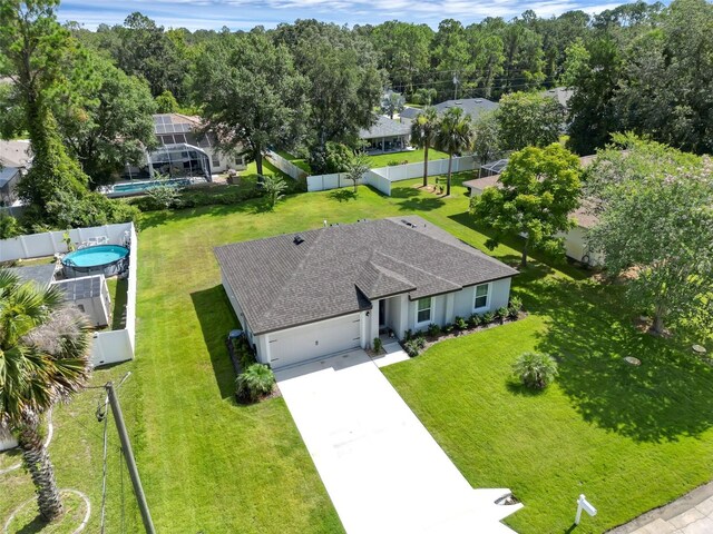 69 Pin Oak Dr, Palm Coast, FL 32164 - aerial view of property and surrounding area with a pool area