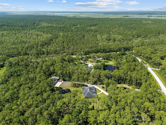 859 Leather Fern Ln, Mims, FL 32754 - aerial view of property and surrounding area with a forest and a large body of water