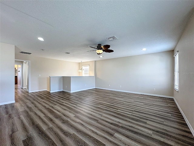 229 Largovista Dr, Oakland, FL 34787 - unfurnished room with wood finished floors, recessed lighting, a textured ceiling, and a ceiling fan