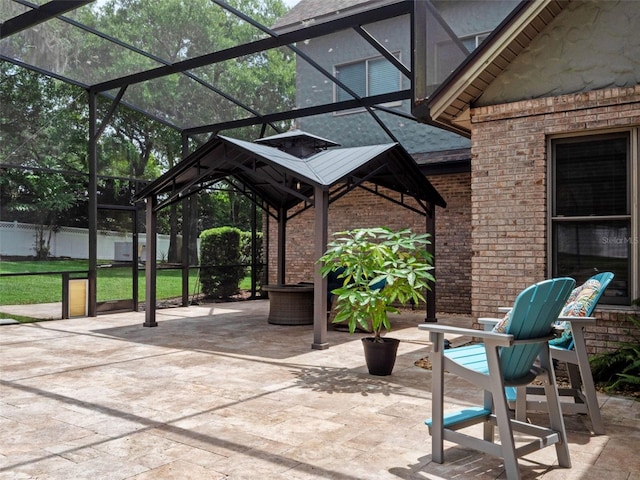 9045 Mossy Oak Ln, Clermont, FL 34711 - view of patio featuring glass enclosure