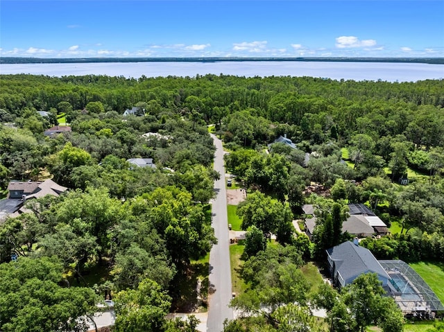 9045 Mossy Oak Ln, Clermont, FL 34711 - drone / aerial view of a large body of water and a heavily wooded area