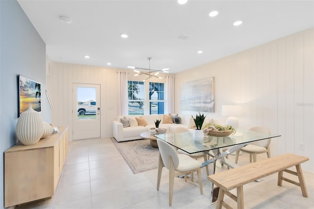 2304 Southbury Dr, Kissimmee, FL 34744 - dining space with a chandelier and recessed lighting