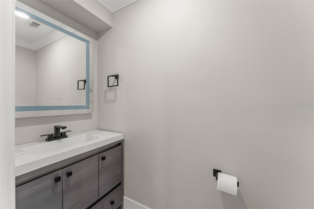 109 E 12th Ave, Windermere, FL 34786 - bathroom with ornamental molding and vanity