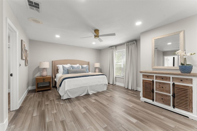 109 E 12th Ave, Windermere, FL 34786 - bedroom with wood finished floors, recessed lighting, and a ceiling fan