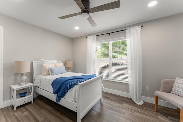 109 E 12th Ave, Windermere, FL 34786 - bedroom with wood finished floors, recessed lighting, and ceiling fan