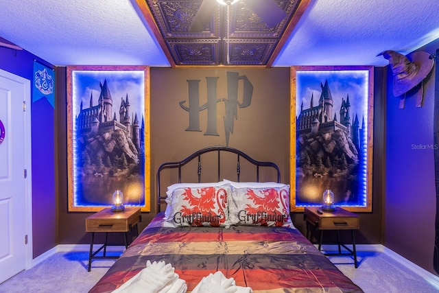 1030 Plantation Ln, Davenport, FL 33896 - bedroom with a textured ceiling and carpet flooring