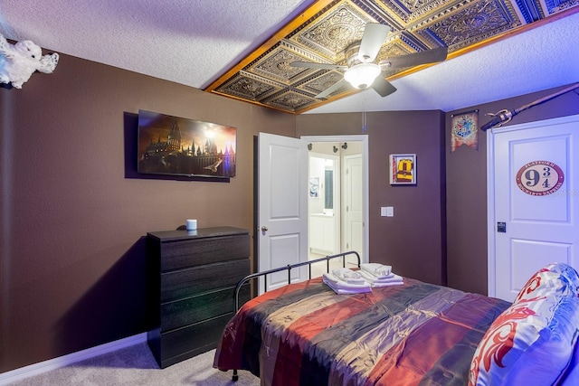 1030 Plantation Ln, Davenport, FL 33896 - bedroom featuring carpet, a ceiling fan, and a textured ceiling