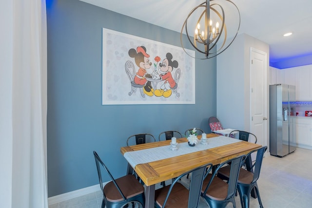 1030 Plantation Ln, Davenport, FL 33896 - dining space featuring a chandelier and recessed lighting