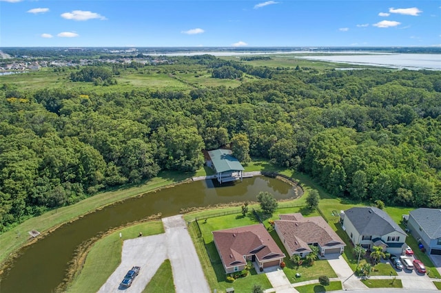 1758 Boat Launch Rd, Kissimmee, FL 34746 - aerial overview of property's location featuring a large body of water and a heavily wooded area