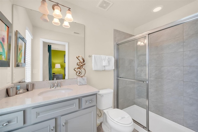 8940 Zurich Ln, Kissimmee, FL 34747 - full bathroom with a shower stall, vanity, and a chandelier
