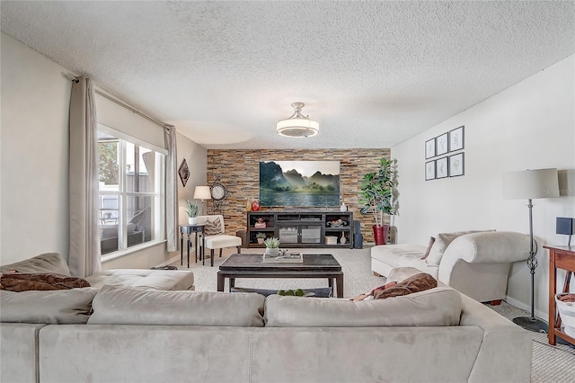 569 Yearling Cove Loop, Apopka, FL 32703 - living room with carpet and a textured ceiling