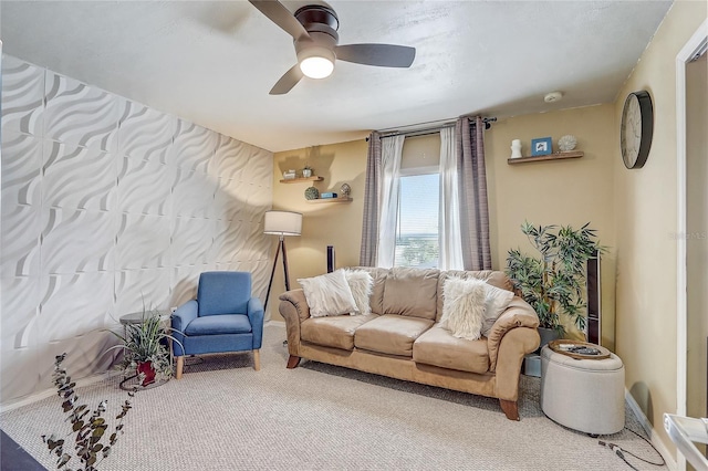 569 Yearling Cove Loop, Apopka, FL 32703 - living room with carpet and a ceiling fan