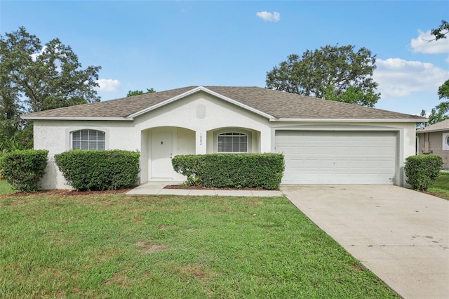 1082 Worthington Dr, Deltona, FL 32738 - single story home with driveway, an attached garage, a front lawn, and stucco siding