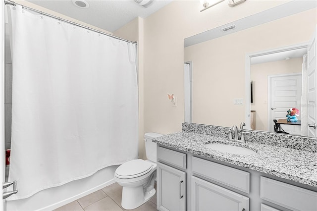 9518 Bolero Rd, Winter Garden, FL 34787 - bathroom with vanity, tile patterned flooring, and shower / bath combination with curtain