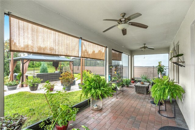9518 Bolero Rd, Winter Garden, FL 34787 - sunroom / solarium featuring ceiling fan