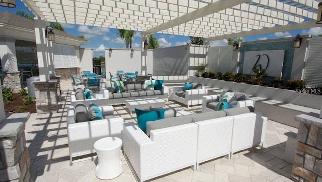 9518 Bolero Rd, Winter Garden, FL 34787 - view of patio featuring outdoor lounge area and a pergola