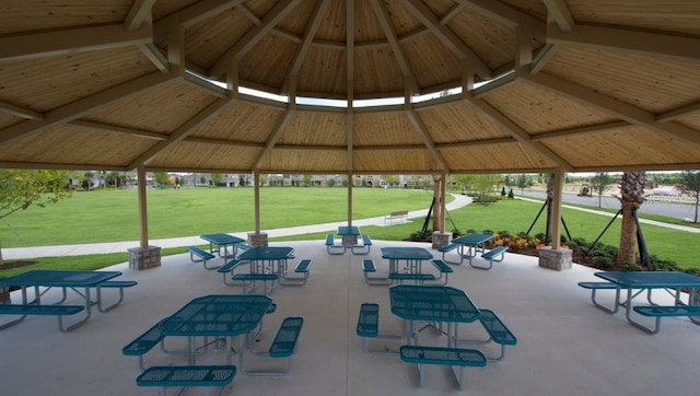 9518 Bolero Rd, Winter Garden, FL 34787 - surrounding community featuring a gazebo, a patio area, and a yard