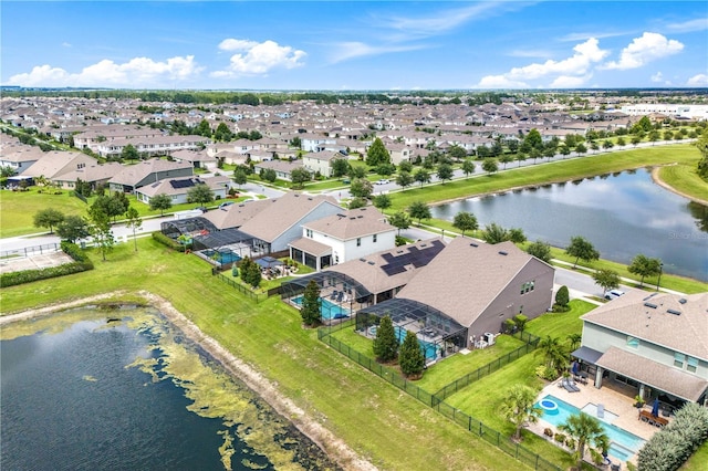 9518 Bolero Rd, Winter Garden, FL 34787 - aerial view of residential area featuring a nearby body of water and a pool