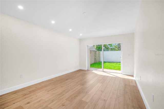 13412 NW 5th Ct, Plantation, FL 33325 - empty room featuring light wood-style floors and recessed lighting