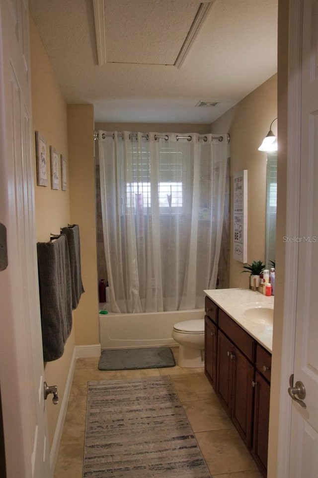 2851 Swoop Cir, Kissimmee, FL 34741 - full bathroom featuring vanity, shower / tub combo, healthy amount of natural light, and tile patterned flooring