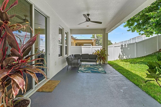1210 Woods Landing Dr, Minneola, FL 34715 - view of patio featuring a ceiling fan