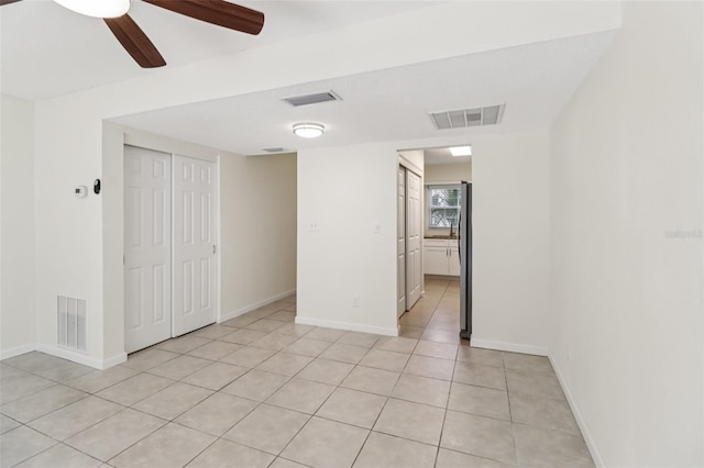 2200 S Palmetto Ave Unit B050, South Daytona, FL 32119 - spare room with ceiling fan and light tile patterned floors