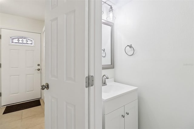 2200 S Palmetto Ave Unit B050, South Daytona, FL 32119 - bathroom with vanity and tile patterned flooring