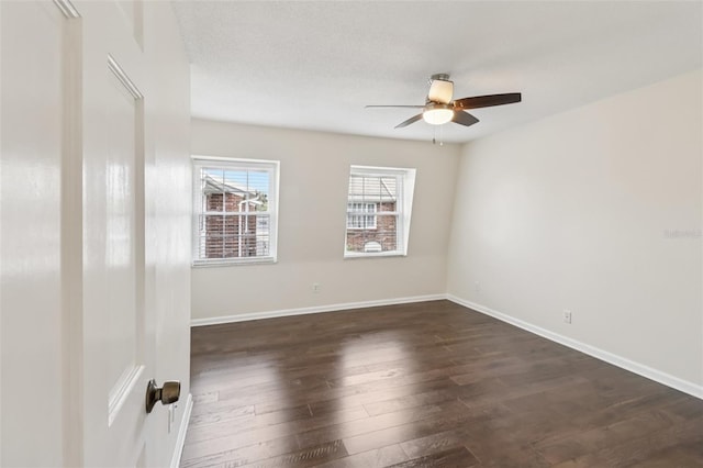 2200 S Palmetto Ave Unit B050, South Daytona, FL 32119 - unfurnished room with ceiling fan and dark wood-style flooring
