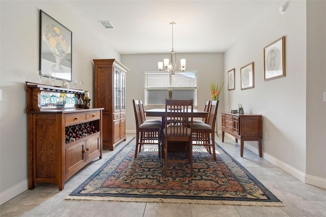 416 Riders Loop, Auburndale, FL 33823 - dining area with a chandelier and baseboards