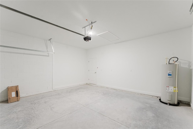 627 W Glenhaven Dr, Citrus Springs, FL 34434 - garage featuring electric water heater and a garage door opener