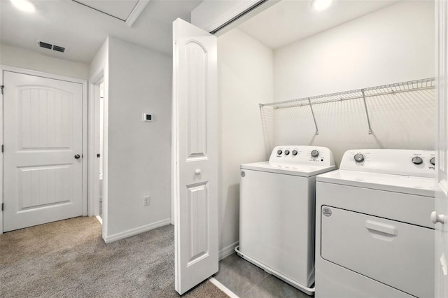 13298 Pontoon Rd, Winter Garden, FL 34787 - laundry room with independent washer and dryer and light carpet