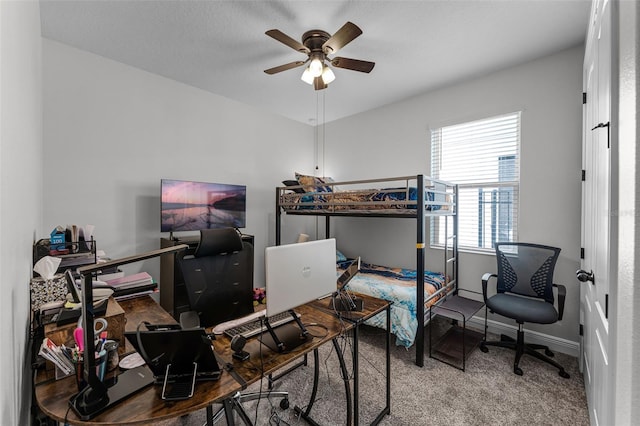 4920 Blanche Ct, Saint Cloud, FL 34772 - carpeted bedroom featuring a desk and a ceiling fan