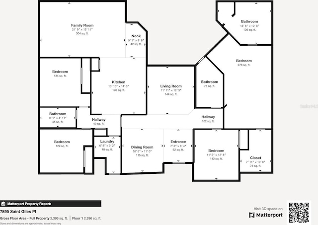 7985 Saint Giles Pl, Orlando, FL 32835 - view of floor plan / room layout