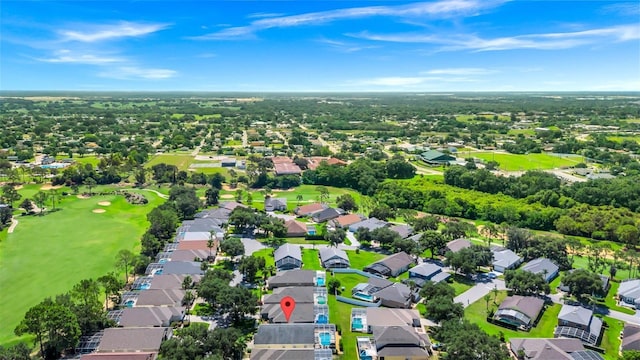 1520 Gulf Vue Dr, Haines City, FL 33844 - aerial view of property and surrounding area with nearby suburban area and a local golf course