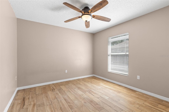 3245 Kings Ridge Ter, Deltona, FL 32725 - spare room with ceiling fan, light wood-type flooring, and a textured ceiling