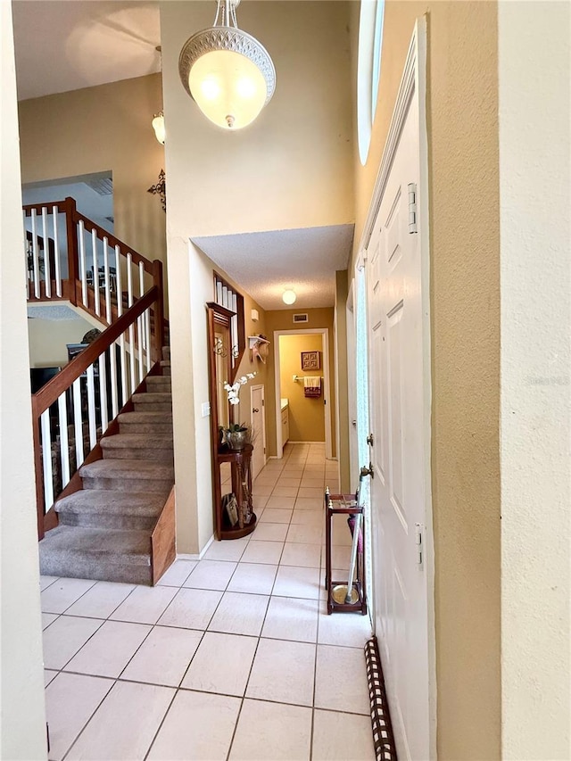 9803 Terrace Trail Ln, Temple Terrace, FL 33637 - tiled foyer with stairs