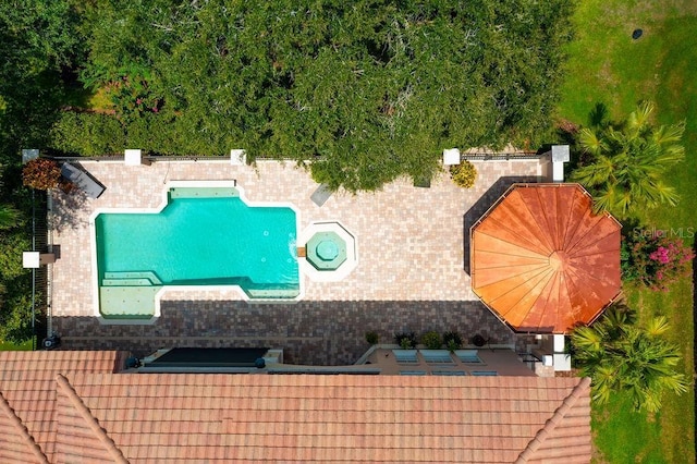 11209 Macaw Ct, Windermere, FL 34786 - view from above of property with a pool
