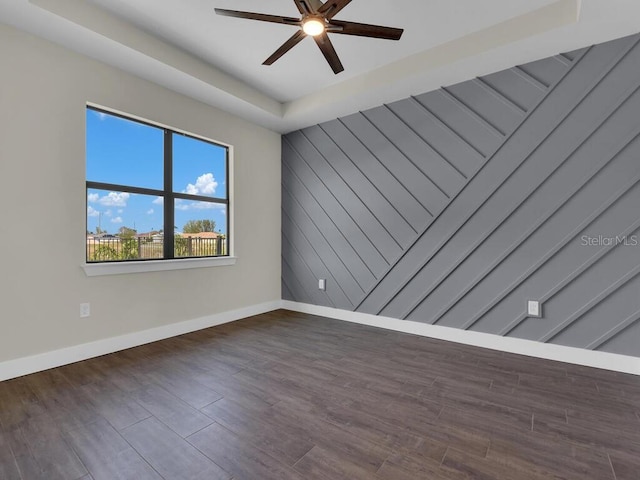 10381 Rainsville St, Port Charlotte, FL 33981 - spare room featuring a ceiling fan and wood finished floors
