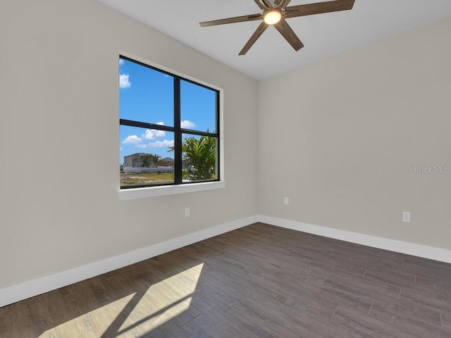10381 Rainsville St, Port Charlotte, FL 33981 - spare room with a ceiling fan and wood finished floors