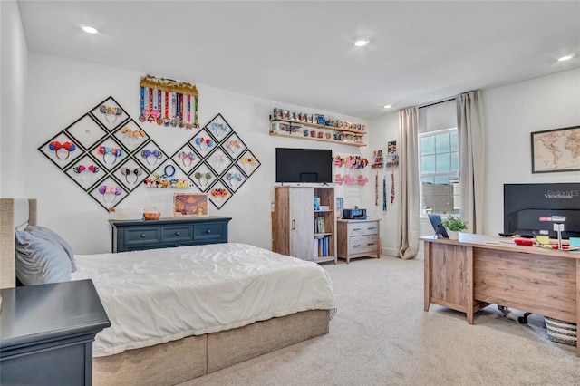 4477 Renly Ln, Clermont, FL 34711 - bedroom with carpet, a desk, and recessed lighting