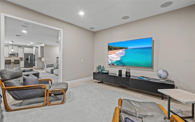 12023 Gold Creek Trl, Windermere, FL 34786 - living area with light colored carpet and recessed lighting