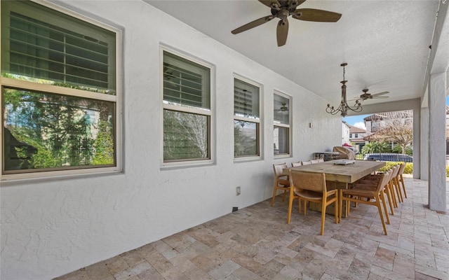 12023 Gold Creek Trl, Windermere, FL 34786 - view of patio / terrace featuring ceiling fan and outdoor dining space