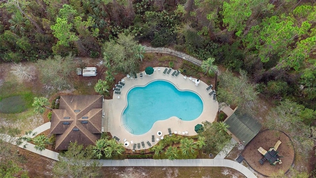 43 Pergola Pl, Ormond Beach, FL 32174 - aerial view of property's location featuring a pool