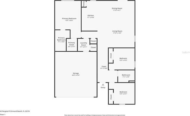 43 Pergola Pl, Ormond Beach, FL 32174 - view of home floor plan