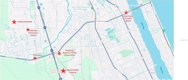 43 Pergola Pl, Ormond Beach, FL 32174 - map of property with streets / nearby areas