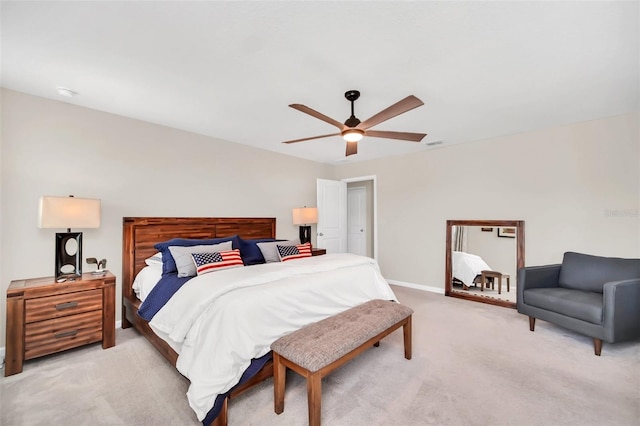6926 Cucamelon Ct, Windermere, FL 34786 - bedroom featuring light colored carpet and ceiling fan