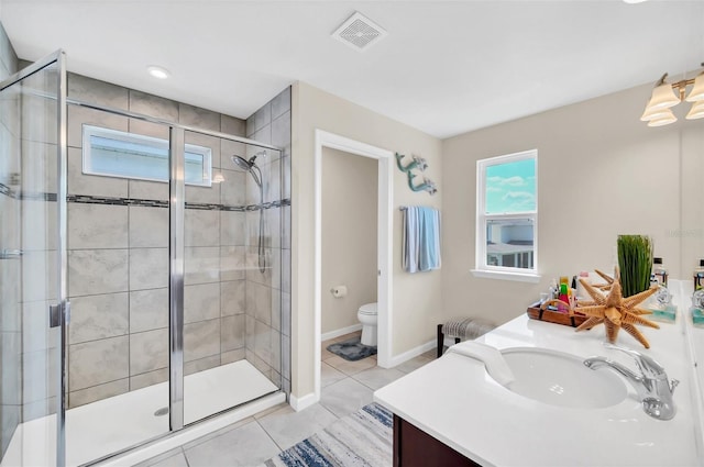 6926 Cucamelon Ct, Windermere, FL 34786 - full bath featuring double vanity, tile patterned floors, and a shower stall