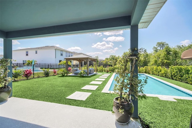 6926 Cucamelon Ct, Windermere, FL 34786 - view of yard with a gazebo, a patio area, and an outdoor hangout area